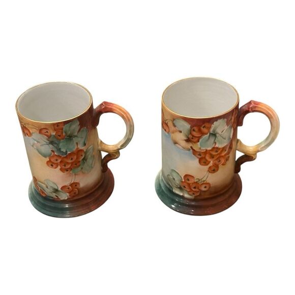 MZ Austria Hand Painted Mug Tankard Mug fancy berry mugs - Picture 6 of 11